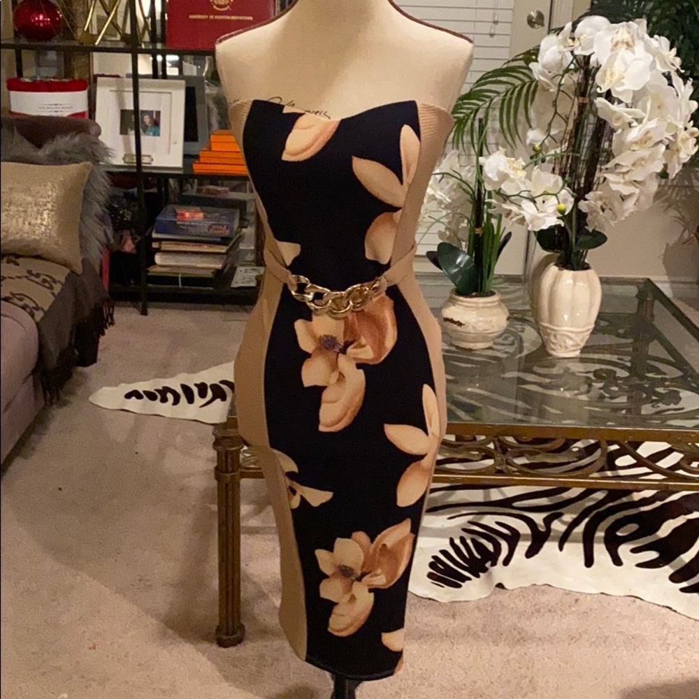 Strapless Stretch floral dress 239